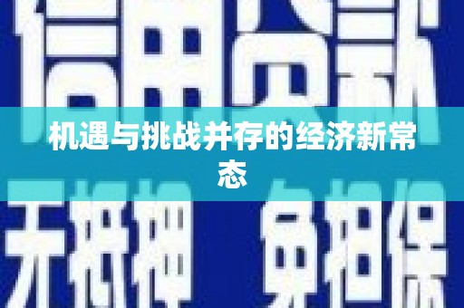 壮围机遇与挑战并存的经济新常态