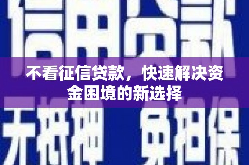 壮围不看征信贷款，快速解决资金困境的新选择