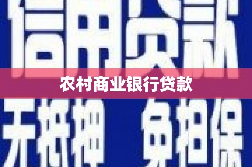 壮围农村商业银行贷款