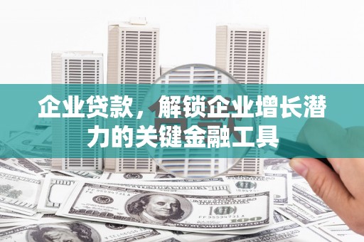 壮围企业贷款，解锁企业增长潜力的关键金融工具