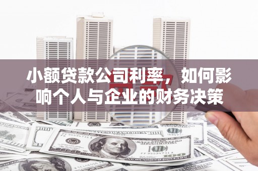 壮围小额贷款公司利率，如何影响个人与企业的财务决策