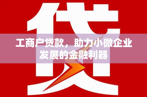壮围工商户贷款，助力小微企业发展的金融利器