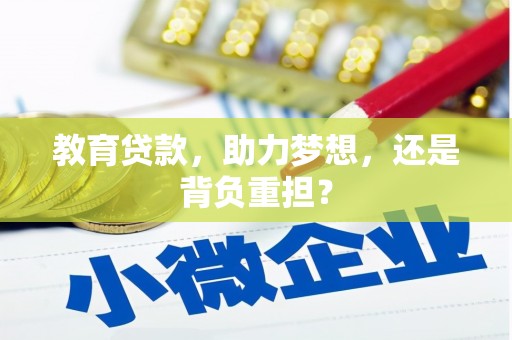 壮围教育贷款，助力梦想，还是背负重担？