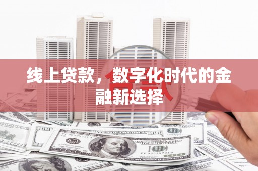 壮围线上贷款，数字化时代的金融新选择