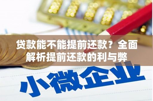 壮围贷款能不能提前还款？全面解析提前还款的利与弊