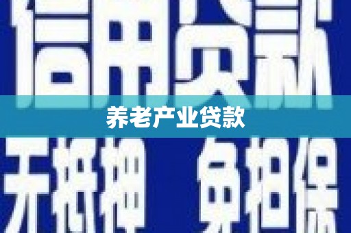 壮围养老产业贷款