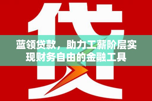 壮围蓝领贷款，助力工薪阶层实现财务自由的金融工具