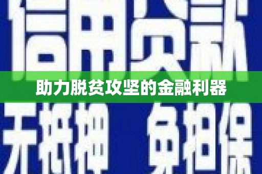 壮围助力脱贫攻坚的金融利器