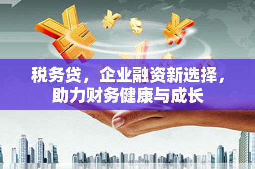 壮围税务贷，企业融资新选择，助力财务健康与成长